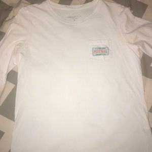 Long Sleeve White Vineyard Vines Tee Shirt
